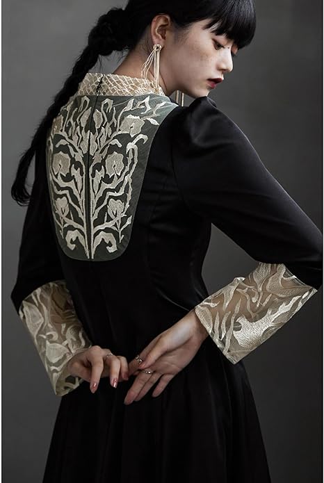 etoll. ドレス　Back embroidery flared dress Amazon.co.jp: etoll Back Embroidery Flared Dress, Dress